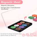 5 Pack Magnetic Makeup Palette with Frosted Clear Top, Empty Magnetic Eyeshadow Palettes Depots Travel Storage Box for DIY Cosmetics Bronzer Highlights Powder (5.5 x 4 inch)
