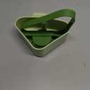 Suction Cup Sink Corner Rack,Corner Sink Strainer with Suction Cups, Automatic Drainer Basket & Faucet Sponge Storage Rack  For Kitchen, Bathroom Dishware (Green)