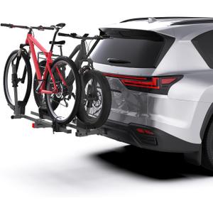 Hitch Bike Rack for Car, 200 lbs Capacity Heavy-Duty E-Bike Carrier, Tilting Foldable Design with Anti-Theft Lock, Fits 2" Receiver, for SUV, Truck, RV