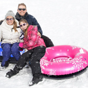 Snow Tube 36" Inflatable Snow Sled Thickened Heavy Duty Hard Bottom PVC Sleds with Handles Outdoor Winter Toys for Outdoor Sledding Sports Gift Supplies
