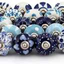 Craft Trade Cabinet Knobs Assorted Mandala Door Knobs Multicolor Ceramic knobs for Kitchen Cabinets and Drawers Kitchen Furniture Pull Handles Cupboard for Wardrobe Home Interior Décor-Pack of 30