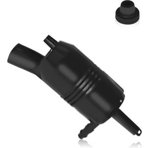 Front Windshield Washer Pump 385-232316A 89025062 8-6710, Washer Fluid Pump Replacement with Grommet for Chevrolet (Chevy), GMC, Buick, Pontiac, Oldsmobile, Isuzu, Cadillac Trucks (Black)