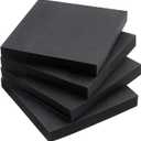 Sticky Notes 3x3 Self-Stick Notes Bright Colors Sticky Notes 4 Pads 90 Sheets/Pad (Black)