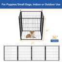 PETREEK Dog Playpen Add-on 36 inch 4 Panels for Indoor & Outdoor Use Heavy-Duty Metal Pet Fence with Ground Stakes, Rounded Ball Tops for Safety, Stable & Foldable Design, Easy to Assemble
