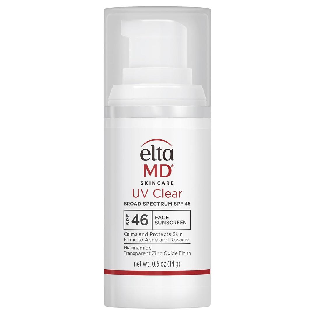 EltaMD UV Clear Face Sunscreen SPF 46, Oil-Free Sunscreen with Zinc Oxide, Dermatologist Recommended
