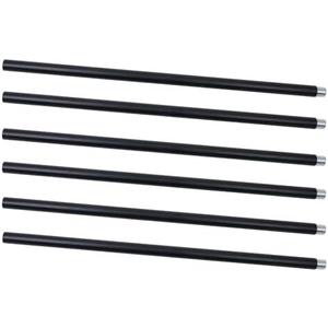 6 PCS 12 Inches Threaded Extension Rod, Matte Black M10 Threaded Extension Rod for Pendant Light Island Lighting Chandeliers Lighting Fixture Rods Stems, Thread Pitch 1 mm