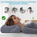 Contour Pillow with Softer Neck Support - Adjustable Softness Cervical Neck Pillow for Ideal Support, 4 Layers Contour Pillow for All Sleepers, Ergonomic Side Sleeper Pillow for Less Neck Pain, 23*14in
