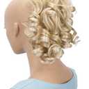 CAISHA Jumbo Hairpiece Scrunchy Updo Voluminous Curly Messy Bun Blond Mix G6L