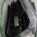 Hicarer 24 Pack 46 Inch Shepherds Hooks Outdoor Plant Hanger Metal Shepherd's Hook Black Garden Bird Feeder Pole for Hanging Solar Lanterns Flower Basket Jars Christmas Lights Wedding Decor