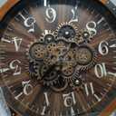 TOKTEKK 27 inch Large Real Moving Gears Wall Clocks for Living Room Decor