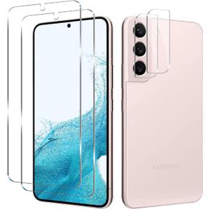 BIGFACE Galaxy S22 Plus Tempered Glass Screen Protector, 2 Pack, Anti-Scratch, Ultrasonic Fingerprint Unlock, Case Friendly, 9H Hardness (Transparent)