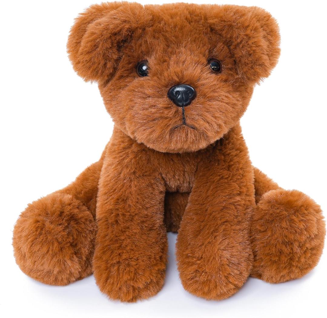 WEIGEDU Chocolate Labs Labrador Stuffed Animals, Stuffed Puppies, Retrievers Dog Plush Toys for Kids Boys Girls Birthday Bedtime Gifts, 7.9 inches, Brown Chocolate