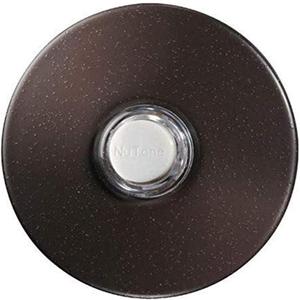 NuTone PB41LBR Wired Lighted Round Stucco Door Chime Push Button, Oil-Rubbed Bronze