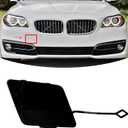 Front Bumper Tow Hook Cover for BMW 5 Series F10 F11 528i 535d 535i 550i Sedan Right Passenger Side Front Bumper Towing Eye Cap 2014-2016 51117332682 (Black)
