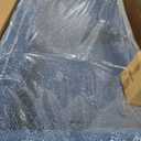 Iconic Home Da Vinci Modern Contemporary Velvet Button Tufted with Silver Nailhead Trim Silvertone Metal Leg Sofa, Navy