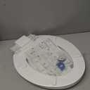 Elongated Toilet Seat Angol Shiold Quiet-Close Molded Wood Toilet Seat with Non-Slip Adjustable Hinges, Anti-Pinch Bumpers, Easy Install & CleanWhite, Elongated 18.5''