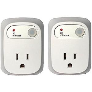 Simple Touch 2 Pack C30004- Single Setting Original Auto Shut-Off Safety Outlet, 30 Minute Setting for Curling and Flat Iron Hair Straightener