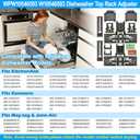 UPGRADED WPW10546503 W10546503 Dishwasher Top Rack Adjuster & W10320664/5 For Kitchenaid Dishwasher Parts Upper Rack KDTE334GPS0 KDFE104HPS0 W10546503 For Kitchen aid Dishwasher Parts,11Pack
