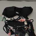 SHEKINI Women's Strappy Halter Bikini Set Floral Printed Two Piece Swimsuits Ruched Bathing, Small