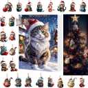 Cat Advent Calendar - 24 Days of Christmas Advent Calendar for Cat Lovers - Cute Kitten Holiday Decor Ornaments