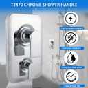T2470 Chrome Shower Handle 3-Function Transfer Valve Shower Trim Kit, Compatible with Moen T2470 Genta LX Posi Temp Series, 2521, 2551, 2571, or 2581 Valve Required (Valve Not Included)