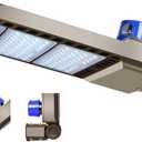 ledmo 300W LED Parking Lot Light 36000LM 5000K Adjustable Slip Fit Mount Security Lighting with Dusk-to-Dawn Photocell IP65 Waterproof LED Stadium Flood Light for Garage, Yard, Street