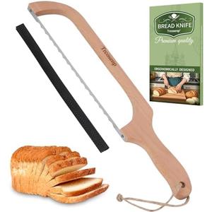 Trcosenp Bread Slicer for Homemade Bread, Serrated Bread Knife for with Bow Design, Ergonomic Design, Sourdough for Homemade Wooden, Steel Premium Stainless Steel Serrated Bread Cutter3 Pack