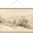 InSimSea 36x54 Extra Large Canvas Scroll Wall Art, Vintage Mountain Hill Landscape Painting Prints, Farmhouse Oversized Wall Decor for Living Room, Bedroom, Dining Room, Office