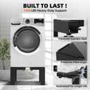 GCCSJ 16" Washer Dryer Pedestal, Stainless Steel Laundry Pedestal Black