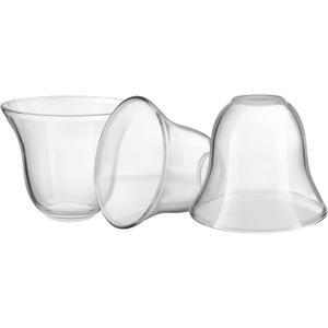 Aspen Creative 23625-60-3, Clear Glass Shade For Lighting Fixture/Vanity Light/Wall Light, Size: 5-3/8" D x 4-3/4" H, 3Pcs/Pack