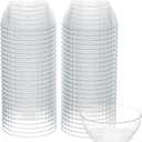 R-Kay 6 Oz Clear Plastic Small Bowls - 50 Pack Disposable Heavy Duty Dessert Bowls With Ice Cream and Salsa (6 OZ, 50 Count)