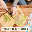 Winter Snowman Cutting Board, Christmas Gifts for Women, Snowman Kitchen Decor, Xmas Let it Snow Red and White Buffalo Plaid Decorative Bamboo Cutting Chopping Boards for Kitchen (11.2"L x 7.6"W)