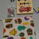 Busy Board for Toddlers 1-3 Montessori Toys - 2 in 1 Wooden Sensory Toys with LED Light Switches & Screwdriver Board - Fire Truck Toddler Learning Toy for 2 3 4 Year Old Boy Girl Car Plane Travel
