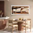 LEVERUP Modern Abstract Wall Art Gold Canvas Wall Artwork Dark Wall Decor for Bedroom Kitchen Office 20×40 Inch Posters for Room Aesthetic
