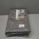 PRANDOM Storage Bins with Lids [3-Pack] Linen Fabric Foldable Storage Boxes Organizer Containers Baskets Cube with Cover for Bedroom Closet Office Grey(23.4X15.9X11.4) (Gray)