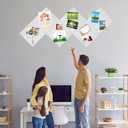 Large Cork Board Alternative 48" X 36" Bulletin Board - 12 Pack Removable Felt Wall Tiles, Cork Wall Tiles Bulletin Board Home Office Essentials - Warm White