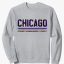 Chicago Retro Throwback Stripes Vintage Mens Womens Kids Sweatshirt Small Size