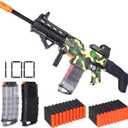 COOLFOX Electric Automatic Toy Gun for Nerf Guns Sniper Soft Bullets [Shoot Faster] Camouflage Burst Bullets for Boys,Toy Foam Blasters & Guns with 100 Nerf Sniper Darts, Gifts for Kids (Green)