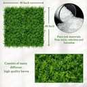 ODTORY Artificial Plants Hedge Wall Panels：20x20 Inch 4P UV-Anti Greenery Boxwood Fence Privacy Screen, Faux Ivy Grass Wall with Fake Leaves for Indoor Outdoor Background Covering