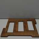 Records Holder, 3-Tier Vinyl Record Storage Display Shelf for LP Albums, Books, Magazines, with Wooden Frame and Metal Construction, Includes Cleaning Brush and Mounting Hardware