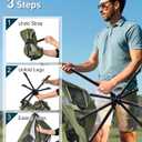 Docusvect Swivel Portable Camping Chair for Adults, Fast Setup, Lightweight & Small Folding Chair with Cup Holder, Side Pocket and Carry Bag - Support 330 LBS