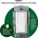 Lutron Diva LED+ Dimmer Light Switch for Dimmable LED, Halogen, and Incandescent Bulbs, 150 Watt, Single-Pole or 3-Way, DVCL-153P-BL, Black