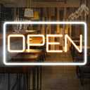 ATOLS 16" x 9" Open Neon Signs, Battery or USB Powered LED Neon Open Sign with USB Plug &13.1 Extension Cord for Business Window, Open Sign Led for Bars, Stores, Coffee Shop, Hotel, Restaurant,Salon