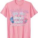 Twinkle Twinkle Little Star Gender Reveal Baby Shower T-Shirt Pink L