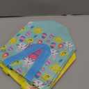 12PCS Happy Easter Egg Hunt Bags Easter Bunny Carrot Chick Egg Gift Bags with Handles, Easter Treat Bags, Easter Party Supplies , 8.37.95.9inch (Foil Blue Yellow Pink)