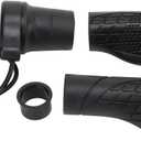 Left Electric Throttle 22.2mm, Bikes Throttle Grip, Non-Slip Half Twist Throttle Handle Waterproof, Waterproof Speed Throttle Handlebar for Bafang BBS02 BBSHD Mid Motors Conversion Kit Accessories