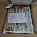 Snughome Dog Gate Indoor, 16" High Freestanding Dog Door Gates with Support Feet, Expands Up to 48 Wide Foldable Pet Gates for Doorways Hallways, 4 Panel Folding Pet Door Pet Fence for Puppy, White