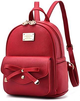 I IHAYNER Girls Bowknot Cute Leather Backpack Mini Backpack Purse for Women