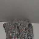 ebossy Women's Notch Lapel 2 Button Boyfriend Blazer Suit Houndstooth Plaid Jacket Coat (X-Large)