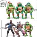 4.7" Turtles Action Figures 6PCS Figure Bundle Toys Collection Birthday for Kids
